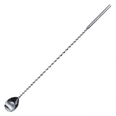 Twisted Bar Spoon Long Round End 35cm
